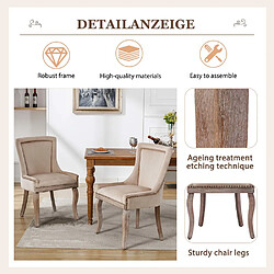Pugsdrly Chaises de salle à manger - Lot de 2 - Revêtement en velours