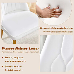 Acheter Pugsdrly Chaises - Lot de 2 - Dossier haut - Pieds en méta