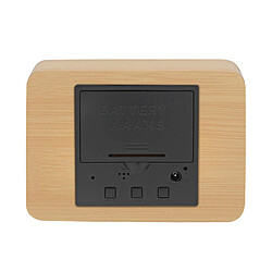 Avis Nedis Réveil de Bureau en Bois avec Affichage LED et Fonction Snooze Marron