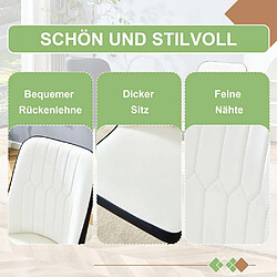 Acheter Pugsdrly Chaises - Lot de 2 - PU - Dossier haut - Pieds en métal