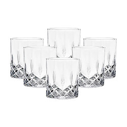 Cheffinger Pack de 6 Verres à Whisky 350 ml Finition Effet Cristal Transparent