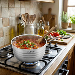 Avis Cheffinger Ensemble de 5 Casseroles Inox pour Cuisson Tous Feux Induction Argent