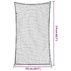 vidaXL Filet pour remorque avec corde élastique noir 2,1x1,25 m PP pas cher