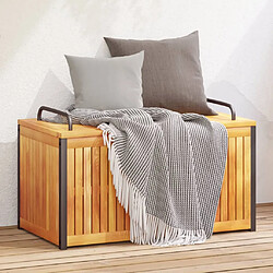 vidaXL Boîte à coussins d'extérieur bois d'acacia solide et acier