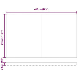 vidaXL Auvent manuel rétractable bordeaux 500x300 cm pas cher