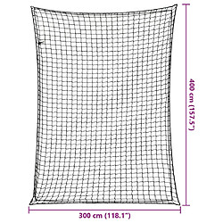 vidaXL Filet pour remorque avec corde élastique noir 4x3 m PP pas cher