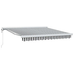 vidaXL Auvent rétractable anthracite/blanc 3x2,5 m tissu et aluminium