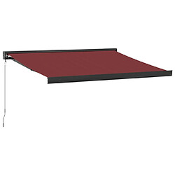 vidaXL Auvent manuel rétractable bordeaux 350x250 cm