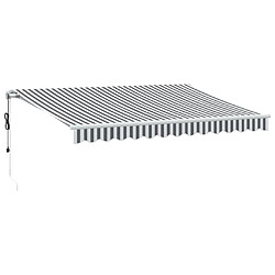 vidaXL Auvent rétractable automatique anthracite et blanc 350x250 cm