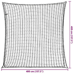 vidaXL Filet pour remorque avec corde élastique noir 4x4 m PP pas cher
