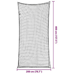 vidaXL Filet pour remorque avec corde élastique noir 4x2 m PP pas cher