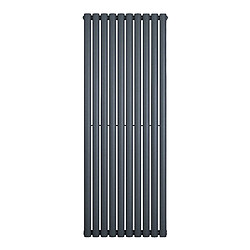 Monstershop Radiateur Ovale à 1 Panneau 1600 x 600 mm en Acier Gris Anthracite Horizontale