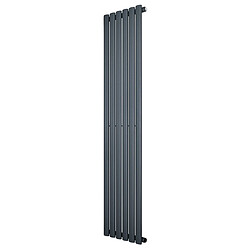 Monstershop Radiateur Ovale à 1 Panneau 1600 x 360 mm en Acier Gris Anthracite Horizontale