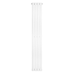 Monstershop Radiateur Ovale à 1 Panneau 1600 x 240 mm en Acier Blanc Horizontale