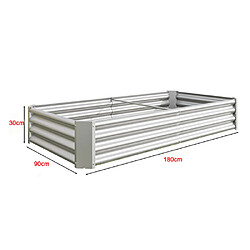 Avis modfu Carré potager surélevé en métal galvanisé 180 x 91 x 30 cm argent
