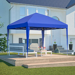 modfu Tonnelle pliante 3x3 m bleue réglable avec sac de transport et 4 sacs de sable