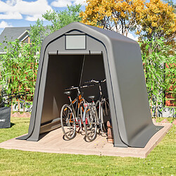 modfu Abri de rangement extérieur gris 245 x 183 x 217 cm en PE imperméable