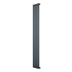 Monstershop Radiateur Ovale à 1 Panneau 1800 x 240 mm en Acier Gris Anthracite Horizontale