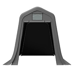 modfu Abri de rangement gris 366 x 213 x 225 cm avec porte enroulable et aération