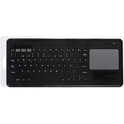 Silver HT Clavier sans fil Bluetooth QWERTY avec pavé tactile Compatible Smart TV PC noir