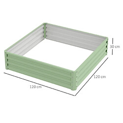 Avis modfu Carré potager en acier galvanisé vert 120 x 120 x 30 cm