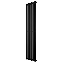 Monstershop Radiateur Ovale à 1 Panneau 1600 x 360 mm en Acier Noir Horizontale