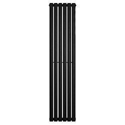 Monstershop Radiateur Ovale à 1 Panneau 1600 x 360 mm en Acier Noir Horizontale