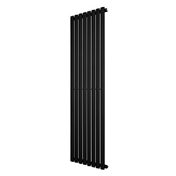 Monstershop Radiateur Ovale à 1 Panneau 1600 x 480 mm en Acier Noir Horizontale