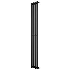Monstershop Radiateur Ovale à 1 Panneau 1600 x 240 mm en Acier Noir Horizontale