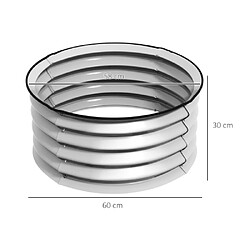 Avis modfu Lot de 2 bacs potagers surélevés en métal argenté 60 x 30 cm