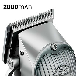 Avizar Tondeuse USB-C 5W Sans Fil 2000mAh Motif Ciseaux et Barbe avec Écran LED Gris pas cher