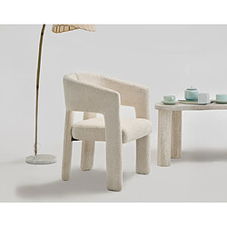 Bestmobilier Gaspard - fauteuil - en tissu bouclette