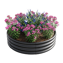 Acheter modfu Carré potager surélevé rond en acier galvanisé noir 61 x 61 x 30,5 cm