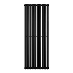 Monstershop Radiateur Ovale à 1 Panneau 1600 x 600 mm en Acier Noir Horizontale