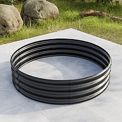 modfu Carré potager surélevé en acier galvanisé noir 61 x 61 x 30 cm pas cher