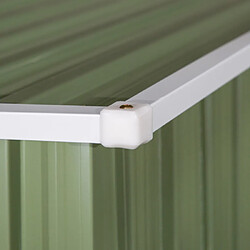 modfu Abri de jardin en acier vert avec porte 142 x 84 x 189 cm