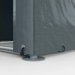 modfu Abri de rangement extérieur acier et bâche PE gris foncé 160 x 218 x 172 cm