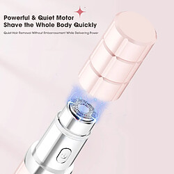 INF Épilateur Visage Femme, Rasoir Électrique Indolore, Rechargeable USB, Design Rouge à Lèvre