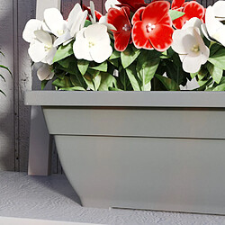 modfu Lot de 5 jardinières empilables en plastique gris 59 x 21 x 16 cm pas cher