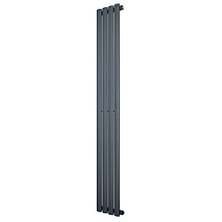 Monstershop Radiateur Ovale à 1 Panneau 1600 x 240 mm en Acier Gris Anthracite Horizontale