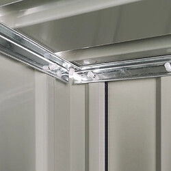 modfu Abri de jardin en acier gris foncé avec porte 142 x 84 x 189 cm