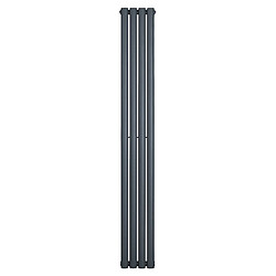 Monstershop Radiateur Ovale à 1 Panneau 1800 x 240 mm en Acier Gris Anthracite Horizontale
