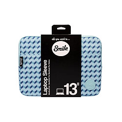 Smile GEOMETRIC housse ordinateur tablette jusqu’à 13 pouces bleu polyester