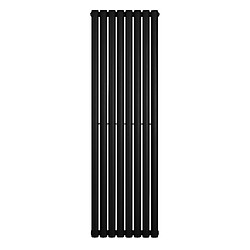 Monstershop Radiateur Ovale à 1 Panneau 1600 x 480 mm en Acier Noir Horizontale