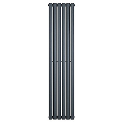 Monstershop Radiateur Ovale à 1 Panneau 1600 x 360 mm en Acier Gris Anthracite Horizontale