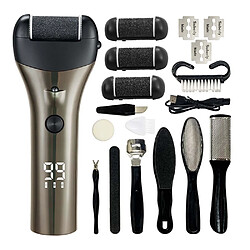 INF Kit de Râpe Électrique Anti-Callosités avec Écran Digital et 3 Vitesses - 10 Pièces Gun Bl