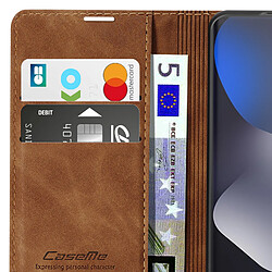 Avizar Étui Portefeuille Vintage pour Redmi Note 15 4G / 5G Collections CaseMe Marron pas cher