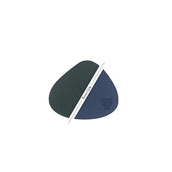Avis Bjorn Sous-verre curve réversible - 6 pièces - Cuir recyclé bleu nuit et gris anthracite