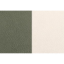 Acheter Bjorn Sous-verre curve réversible - 6 pièces - Cuir recyclé blanc crème et vert de gris