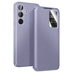 Avizar Étui Smart View pour Galaxy S26 avec Porte-cartes Antidérapant Gris lavande